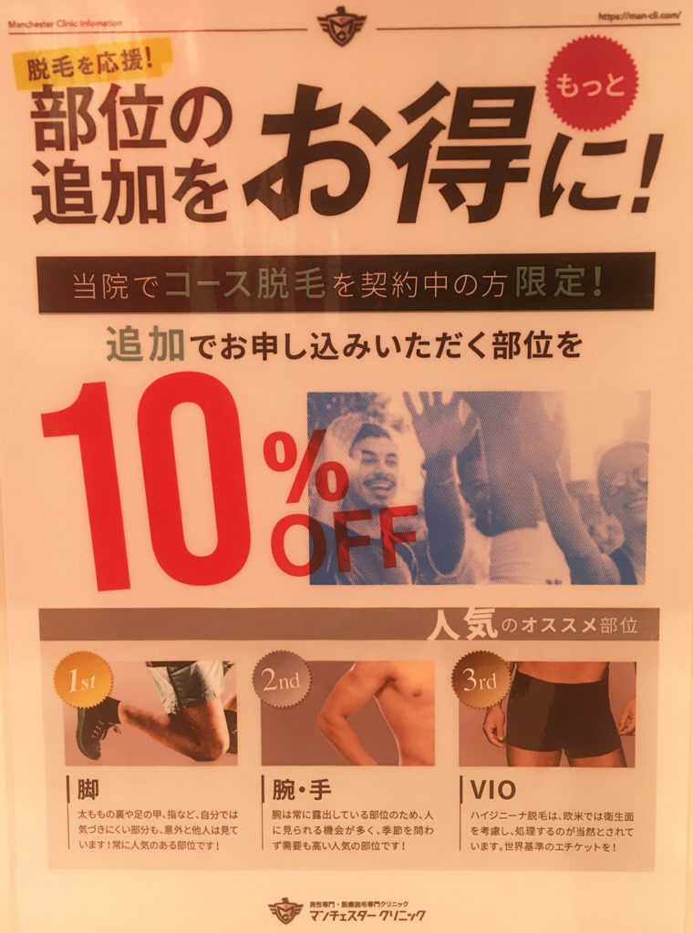 マンチェスタークリニック部位追加