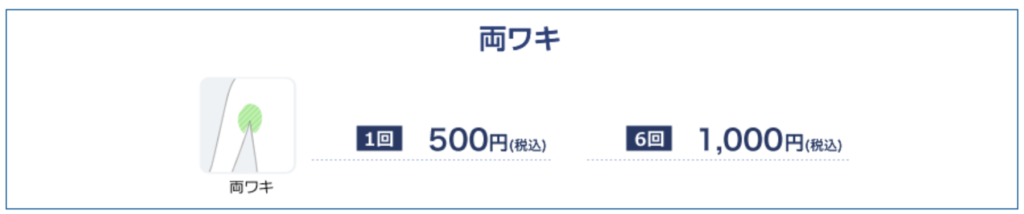 湘南美容クリニックのワキ脱毛料金
